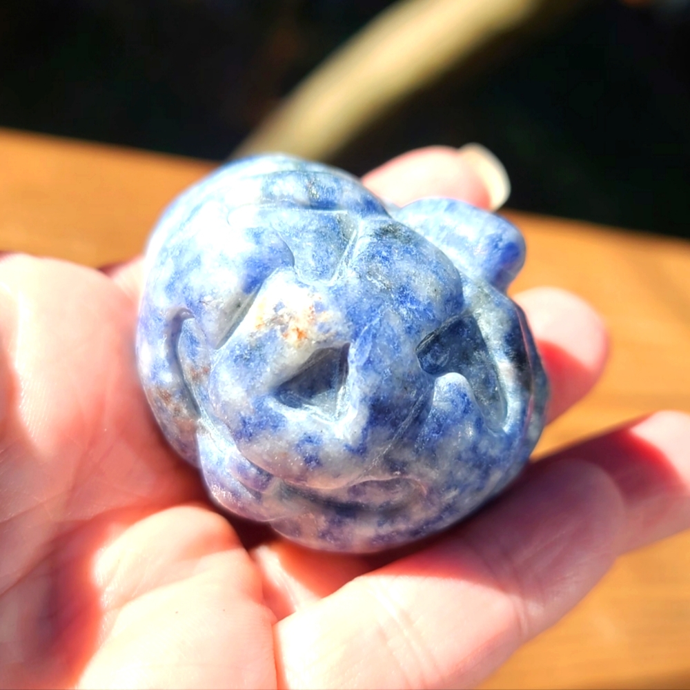 Cobolt Lapis handcarved crystal pumpkin 🎃